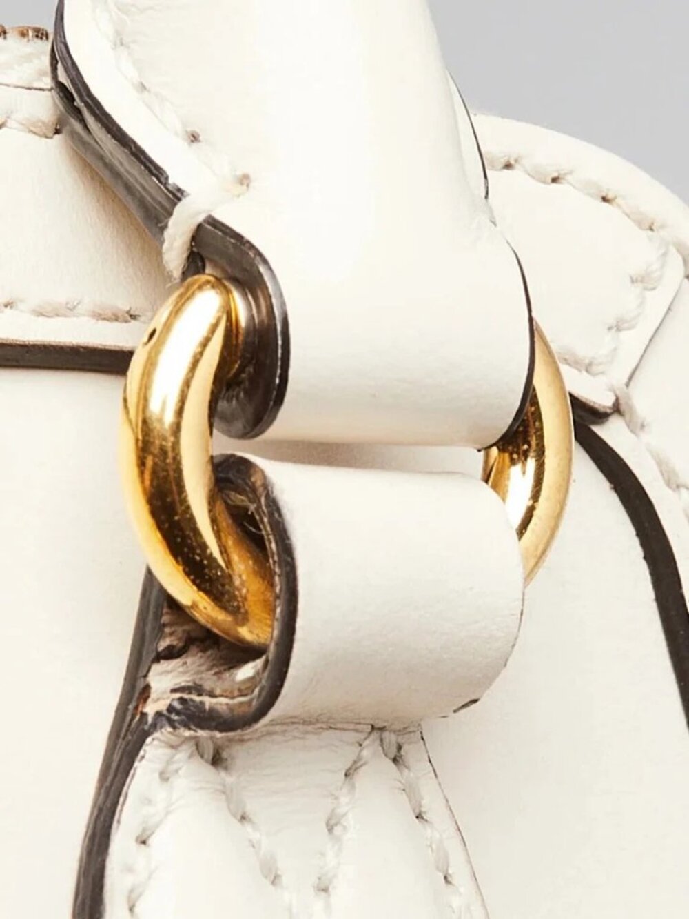 Gucci White Smooth Leather 1955 Horsebit Mini Bag - Picture 7 of 12